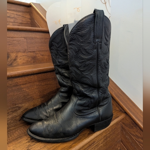 Ariat Heritage R Toe Western Leather  Cowboy Boots Mens 8.5 EE  Woman's 10.5 - Picture 14 of 15